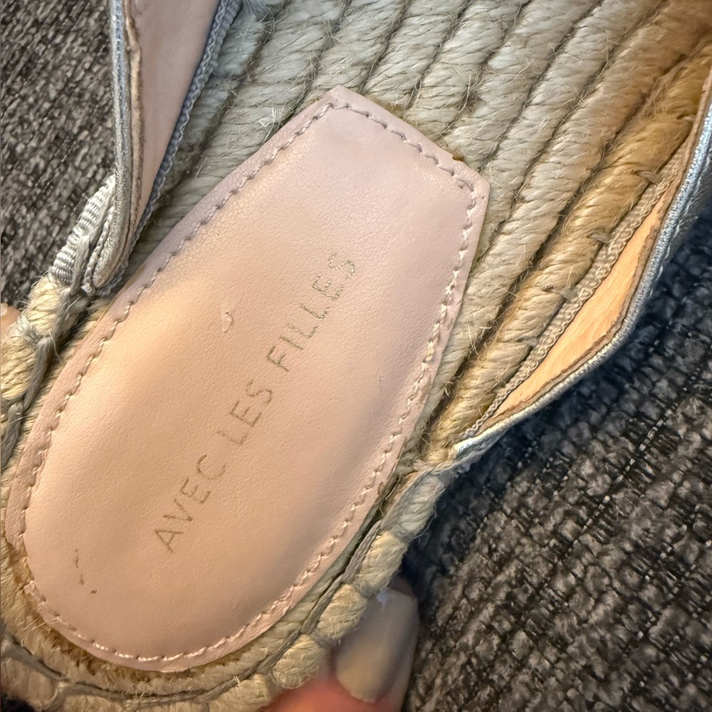 Avec Les Filles Metallic Silver Espadrilles - Picture 4 of 6